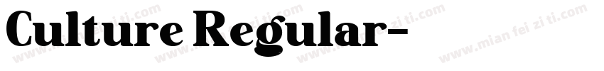 Culture Regular字体转换